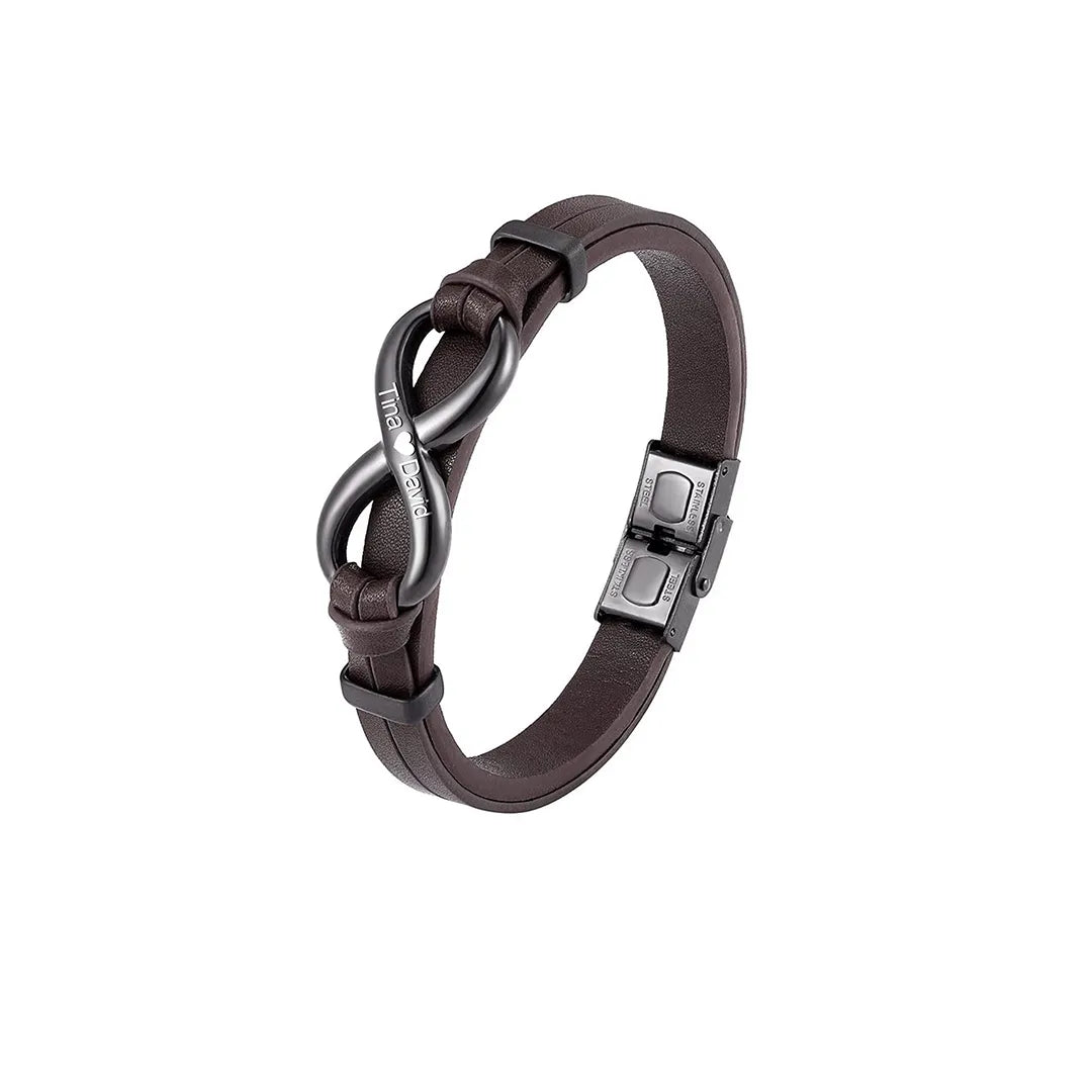 For Love - Name Custom Leather Bracelet