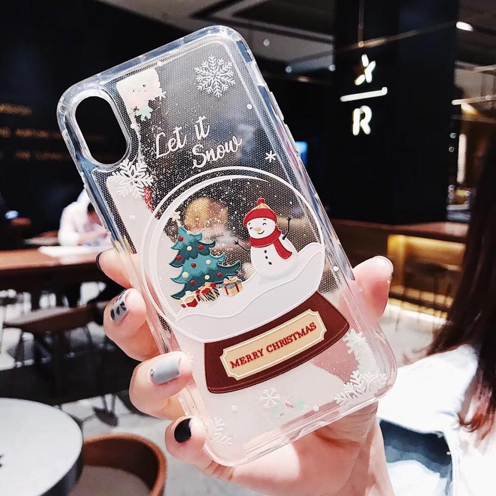Glitter Liquid Christmas iPhone Cases