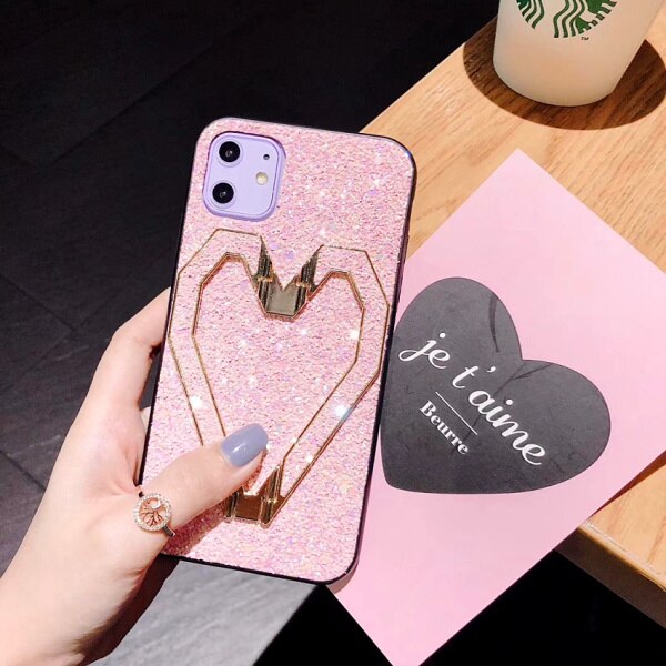Owlcase 3D Fashion Love Metal Stand iPhone Cases