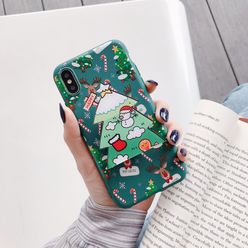 owlcase Luxury 3D Merry Christmas tree elk Santa iphone cases