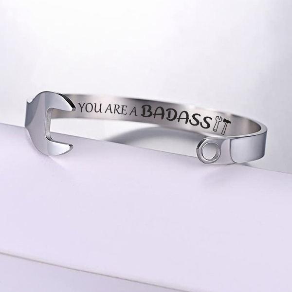 You are A Badass Wrench Cuff Bracelet