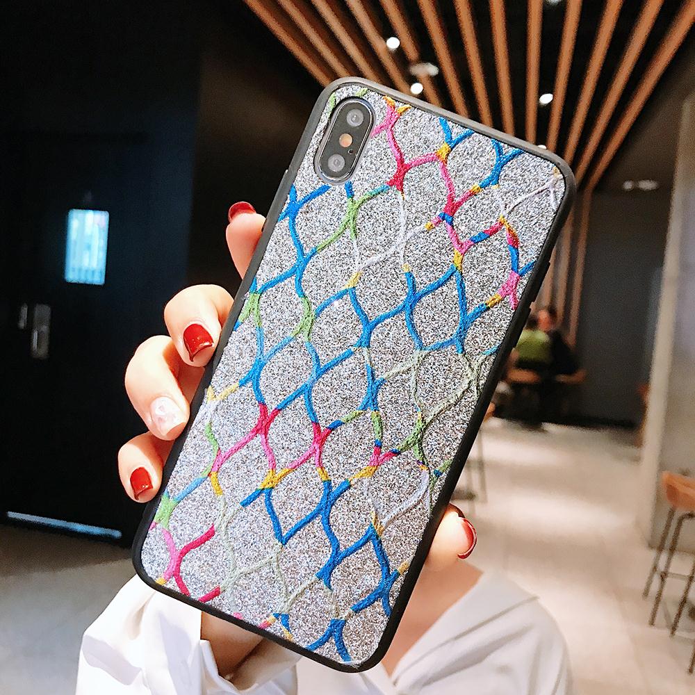 owlcase Colorful Grid Bling Sequin iPhone Cases