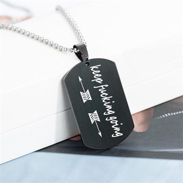Keep F Going Arrow Necklace