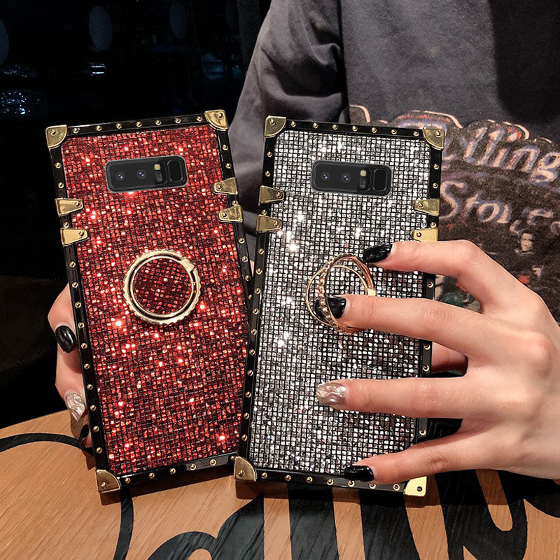 OWLCASES Luxury Bling Glitter Squared Samsung Cases