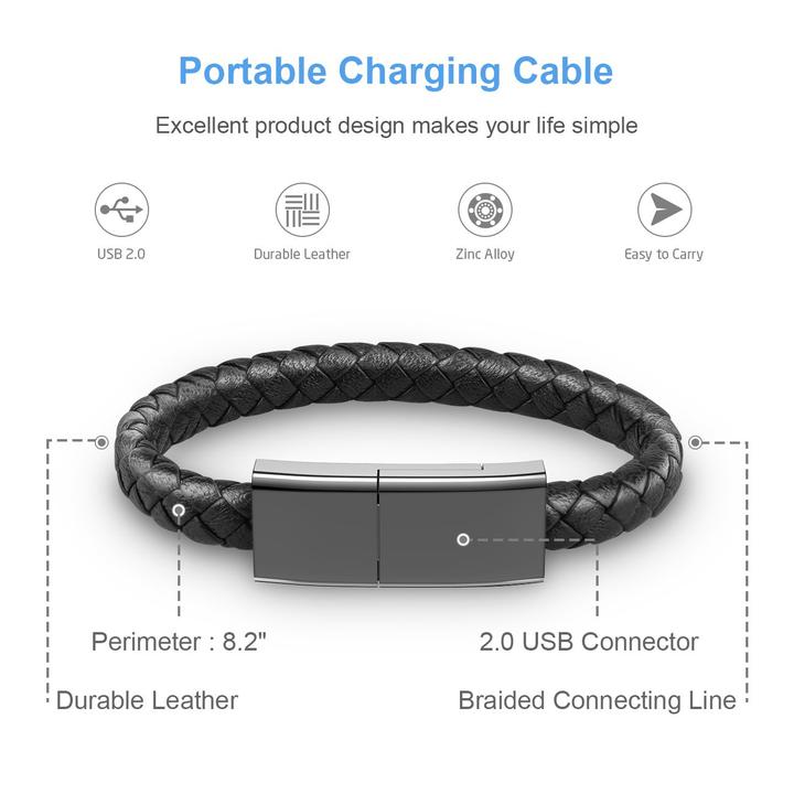 (HOT SALE, BUY More Save More!!)Bracelet data charging cable