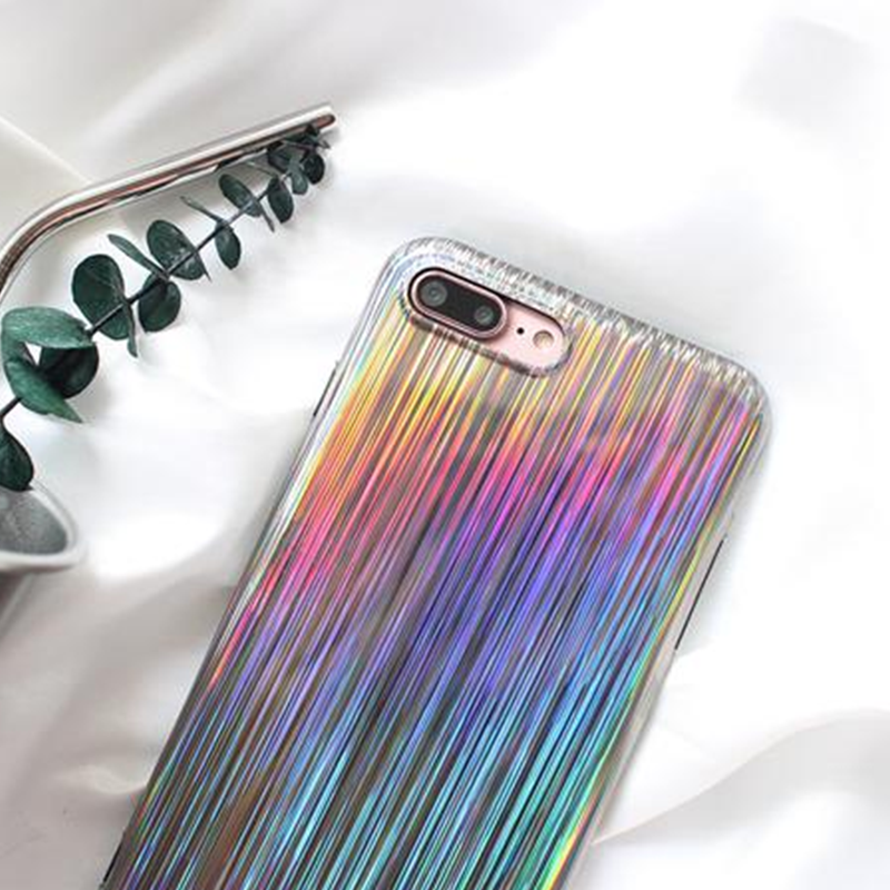 Steamer Glitter Laser Rainbow Shiny Case