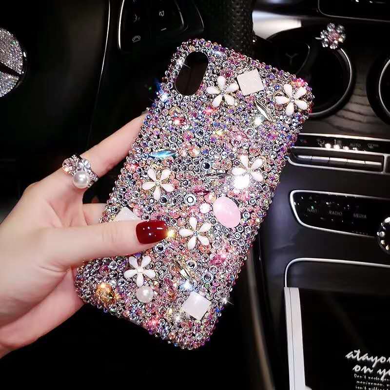 Luxury Floral Diamond Rhinestone iPhone Cases