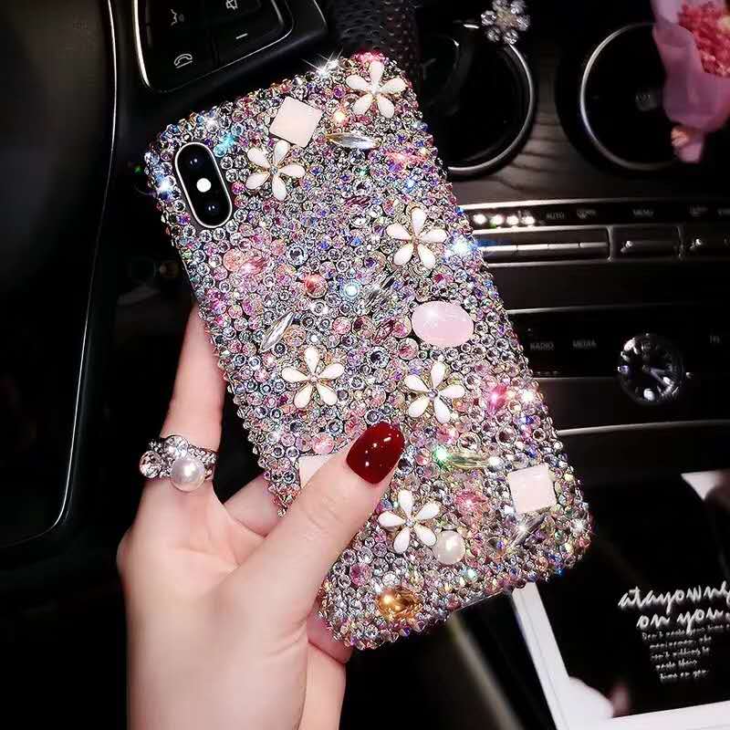 Luxury Floral Diamond Rhinestone iPhone Cases