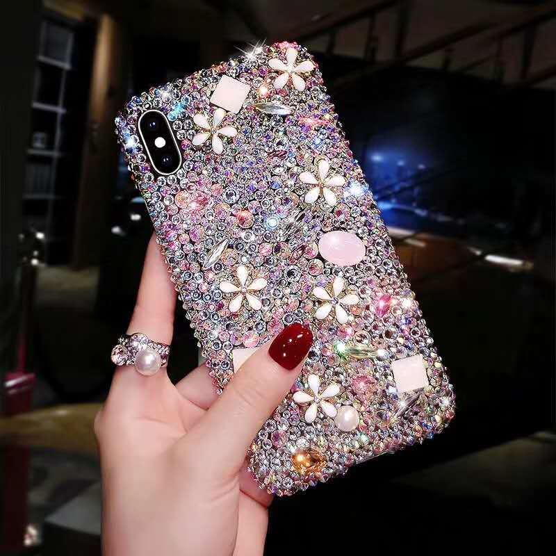 Luxury Floral Diamond Rhinestone iPhone Cases