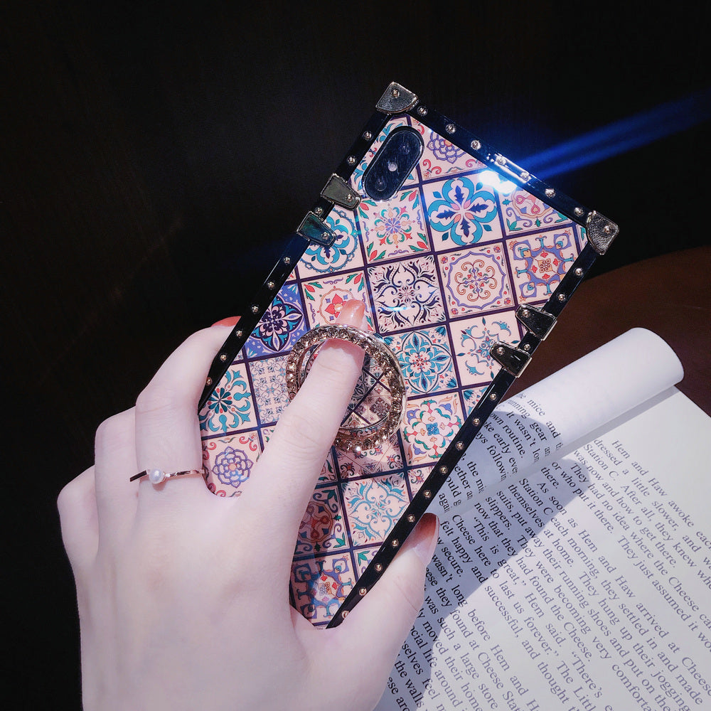 Luxury Vintage Ethnic Style Totems Square iPhone Case