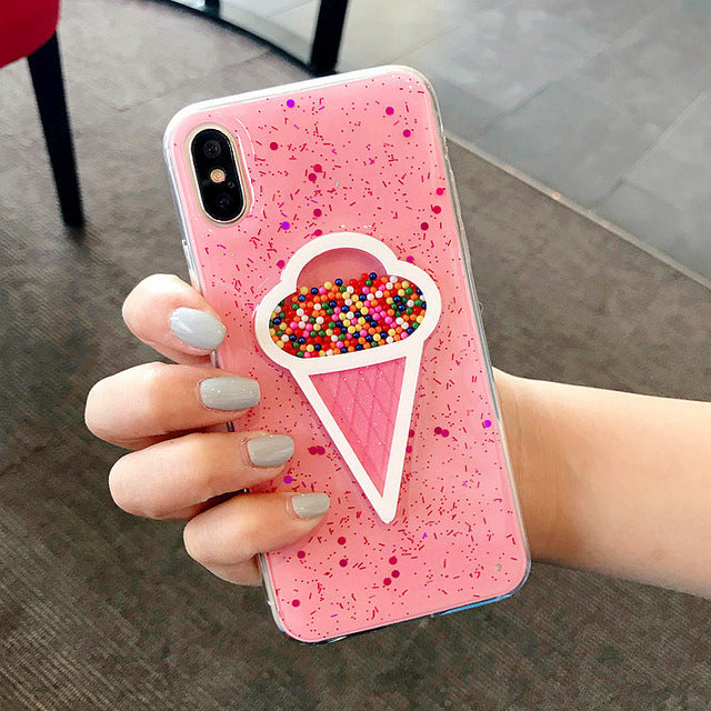 Pink Ice Cream Little Ball Style Full Protective Case